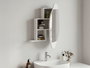 Hanah Home Mueble de Baño con Espejo Blanco 60x75x13 cm - Almacenamiento en Pared